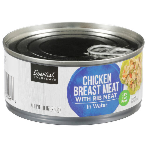 Essential Everyday Chicken Breast Meat with Rib Meat, in Water