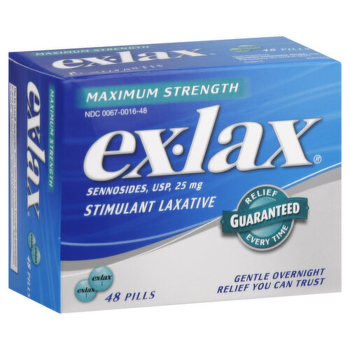 Ex-Lax Stimulant Laxative, Maximum Strength, Pills