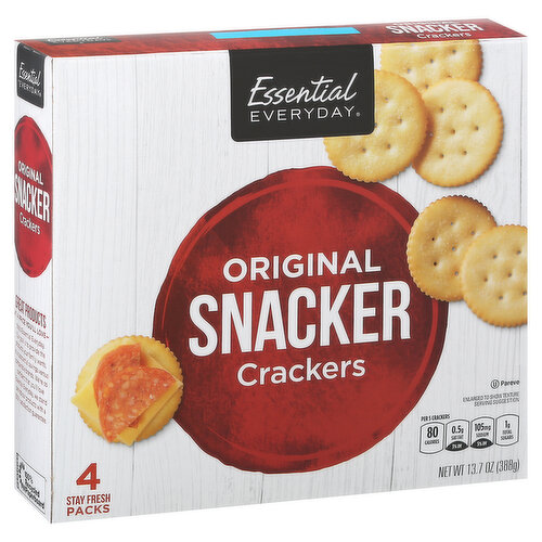 Essential Everyday Crackers, Snacker, Original, Stay Fresh Packs