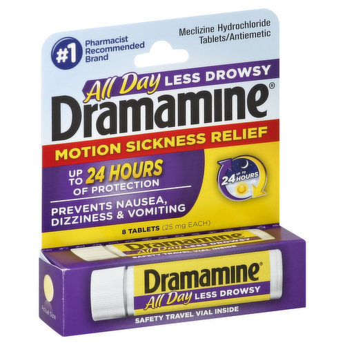 Dramamine Motion Sickness Relief, 25 mg, Tablets