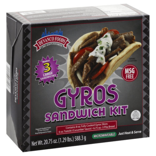 Devanco Foods Sandwich Kit, Gyros