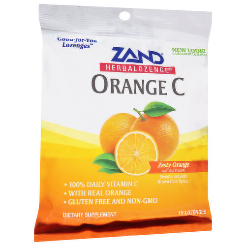 Zand Herbalozenge Orange C, Zesty Orange, Lozenges