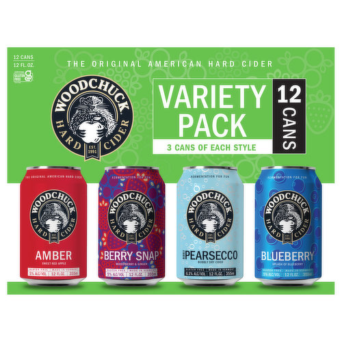 Woodchuck Hard Cider, Variety Pack, 12 Cans