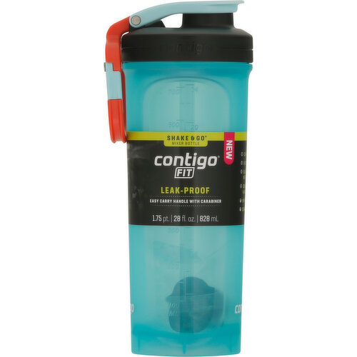 Contigo Shake & Go Fit Shaker Bottle, 28oz, Carolina Blue