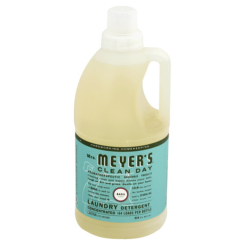 Meyer's Clean Day Laundry Detergent, Concentrated, Basil Scent