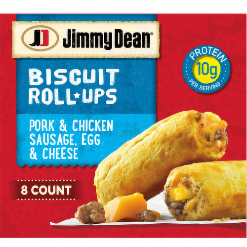 Jimmy Dean Jimmy Dean Biscuit Roll-Ups, Sausage, Frozen Breakfast, 8 Count