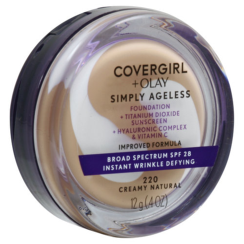 CoverGirl + Olay Simply Ageless Instant Wrinkle Defying, Medium Light 235, Broad Spectrum SPF 28