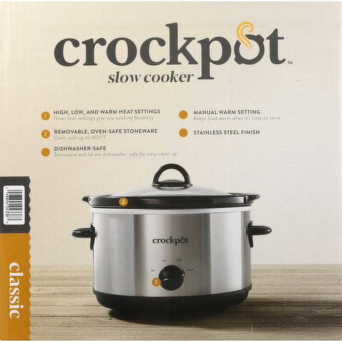 Crock-Pot® Classic Stainless Steel Slow Cooker - Silver/Black, 4.5 qt -  Ralphs