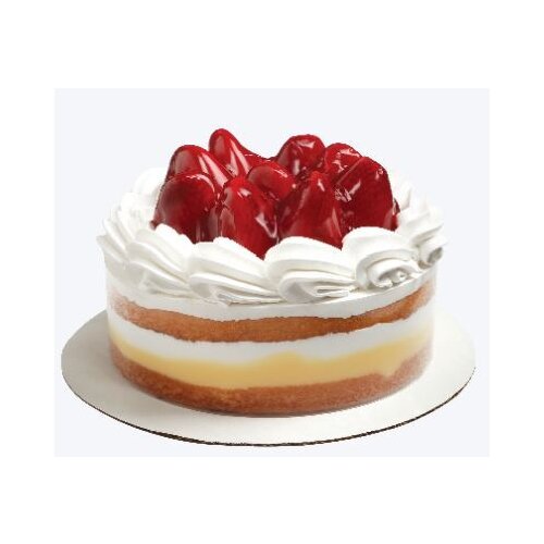 Cub Bakery White Boston Crème Cake with Fresh Strawberries