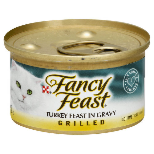 Fancy Feast Cat Food, Gourmet, Turkey Feast in Gravy, Grilled