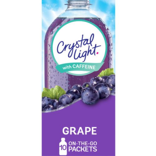 Crystal Light Grape Naturally Flavored Powdered Drink Mix with Caffeine