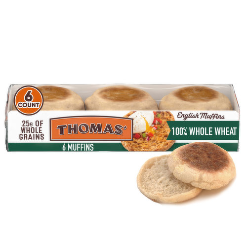 Thomas' 100% Whole Wheat English Muffins