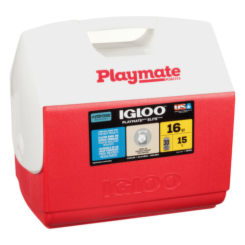 Igloo Playmate Elite Cooler, Red, 16 Quart