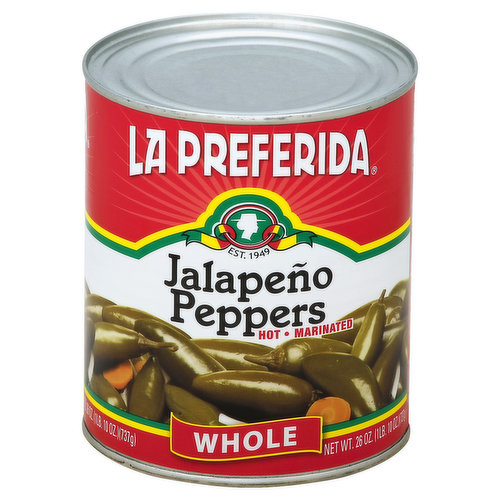La Preferida Jalapeno Peppers, Hot, Marinated, Whole