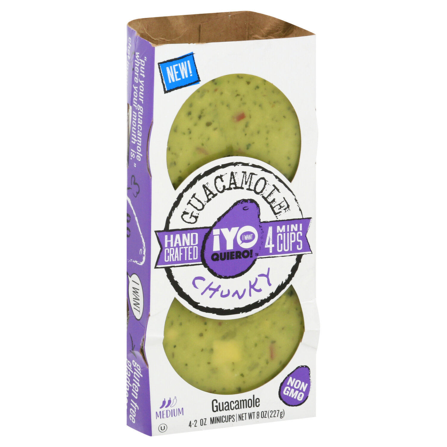 Wholly Chunky Avocado Minis Mild 4-2 oz Cups