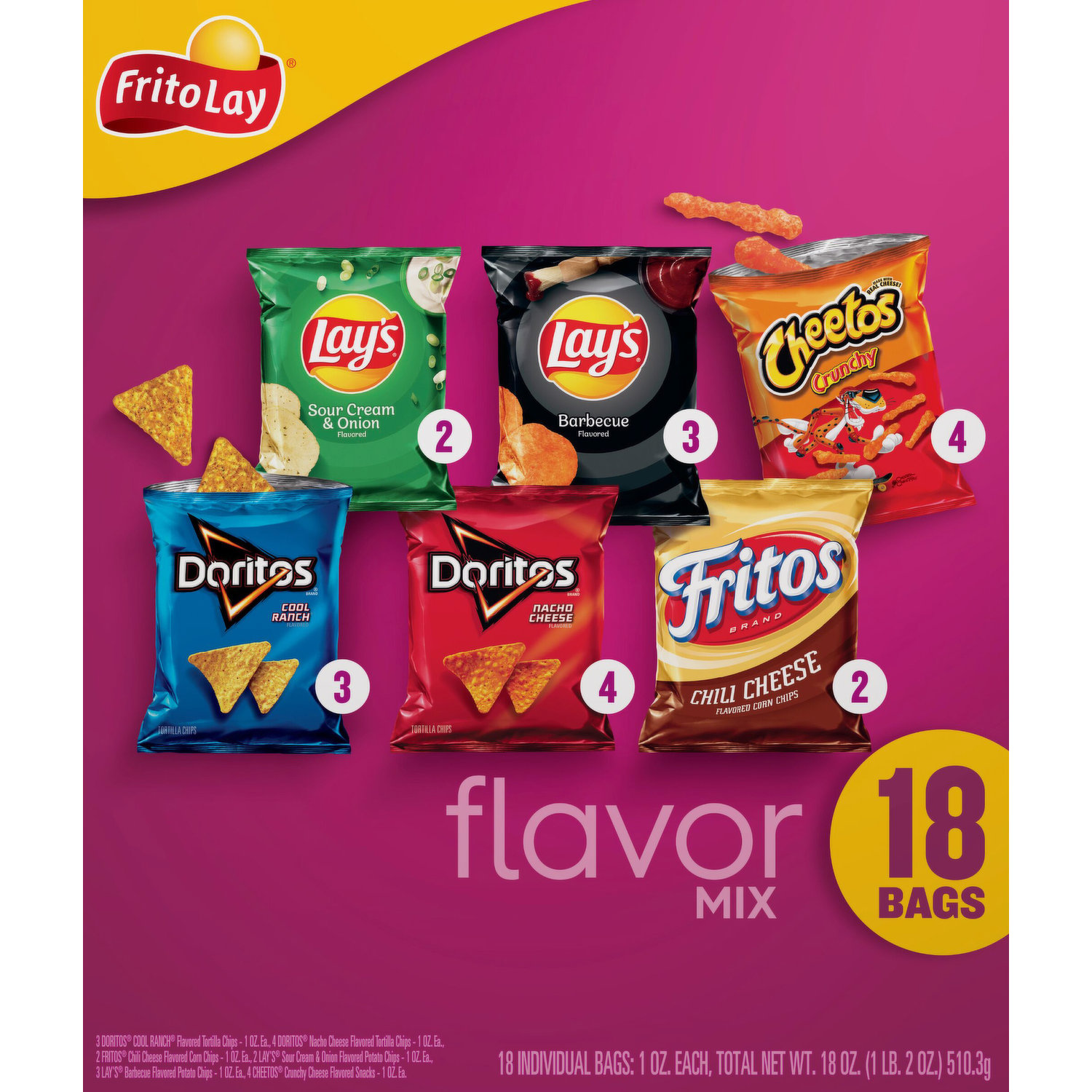 Frito Lay Backyard BBQ Mix Variety Pack, 40 Pack​