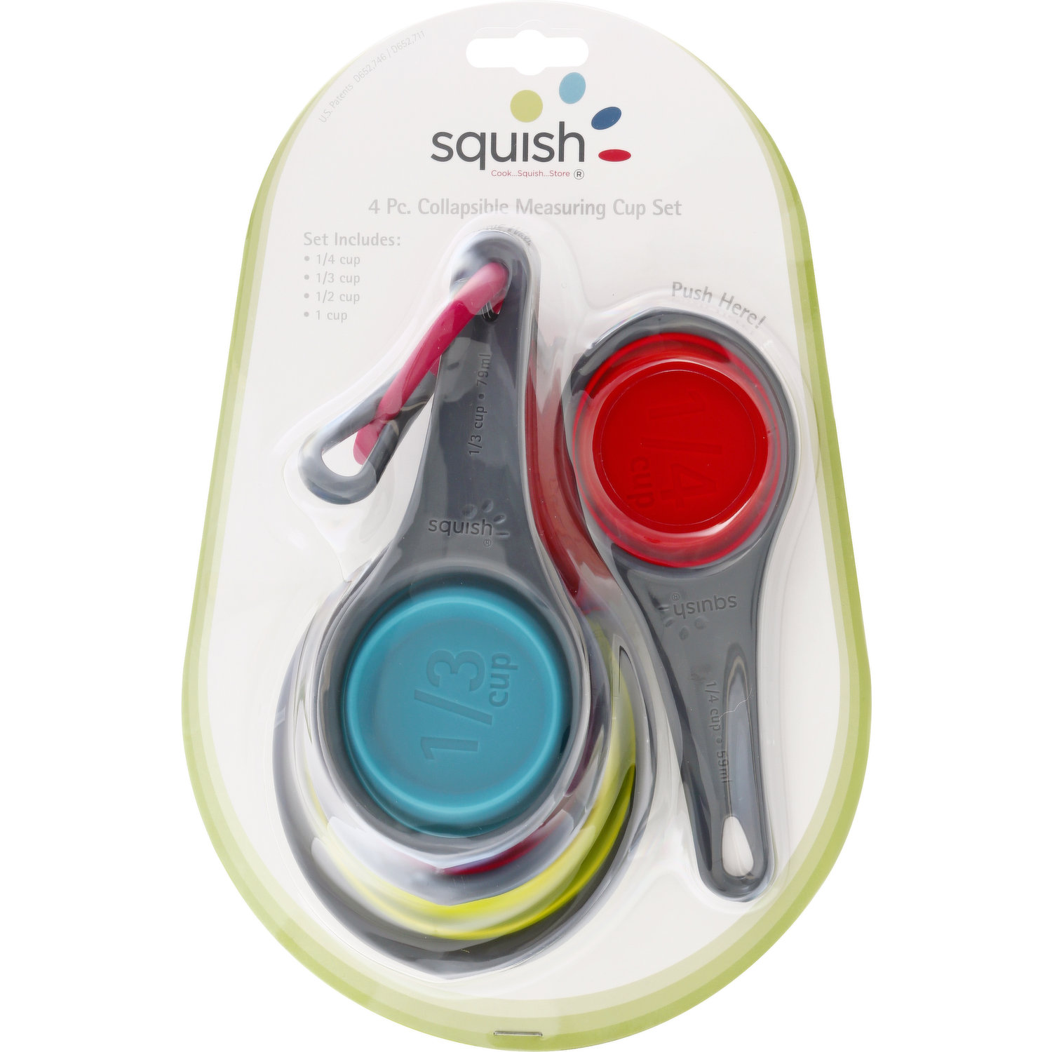 Squish + Squish 4-Piece Collapsible Measuring Cup Set