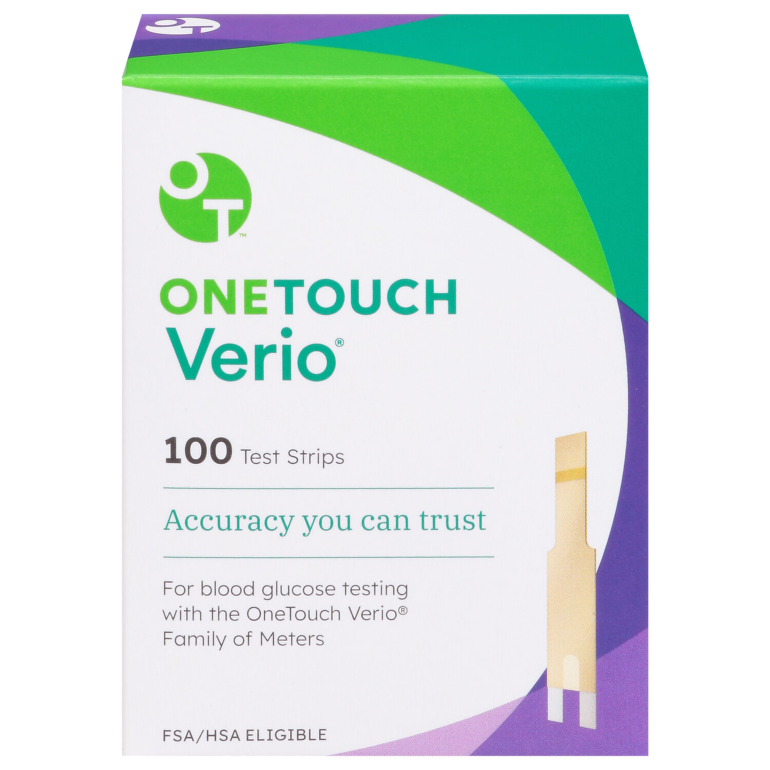 One Touch Verio 100 Count Strips By Lifescan