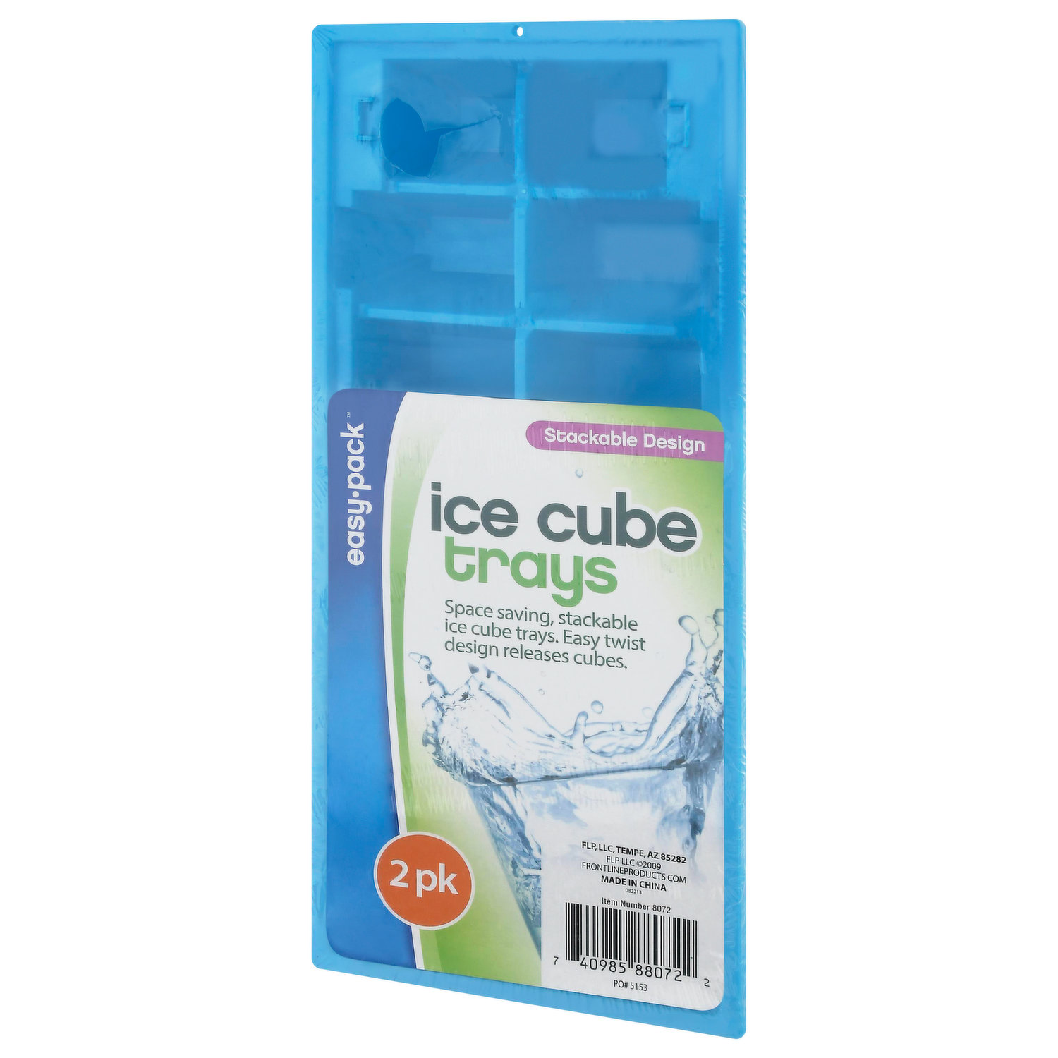 Ice Cube Trays 2 Pack Stacking EZ Release BPA-FREE Space Saving FREE  SHIPPING