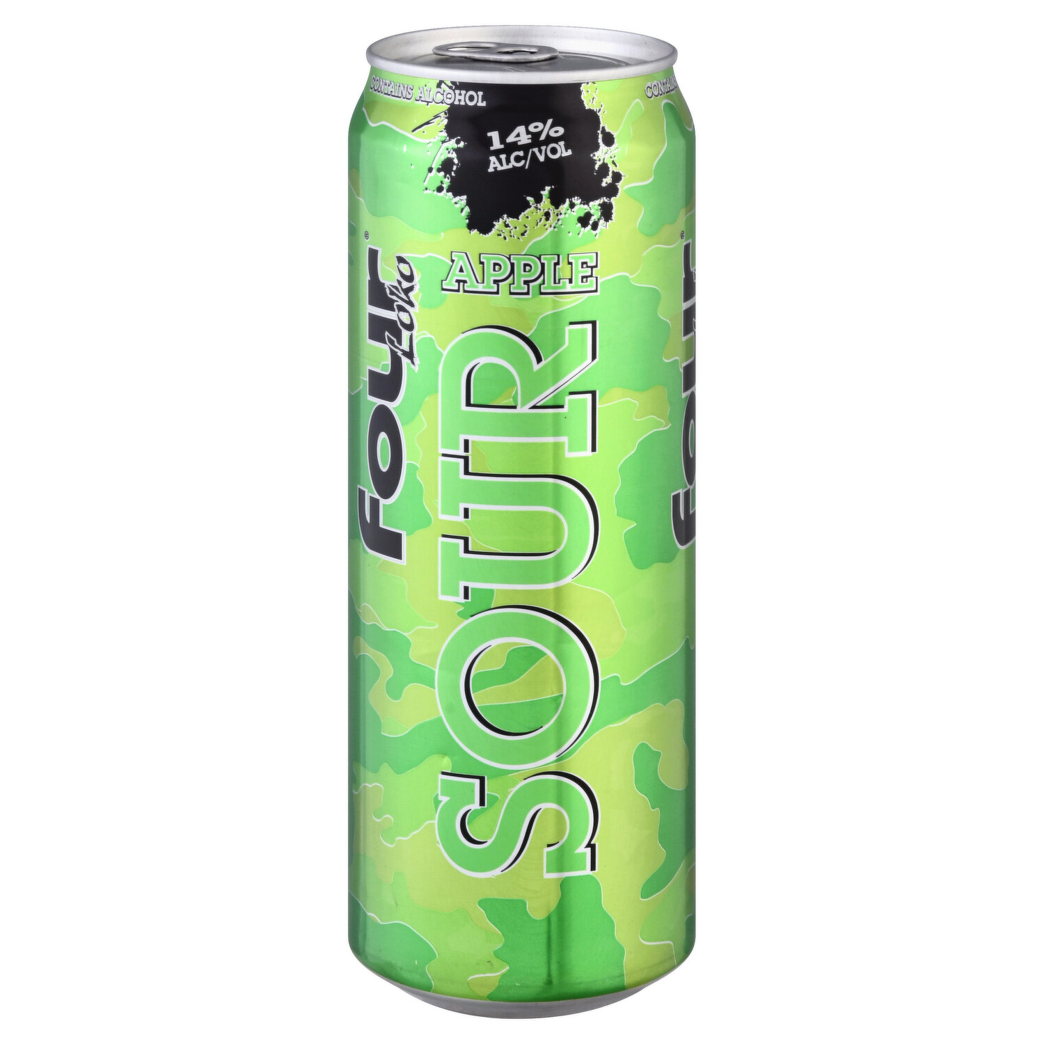 Four Loko Beer, Sour Apple, 23.5 Ounce