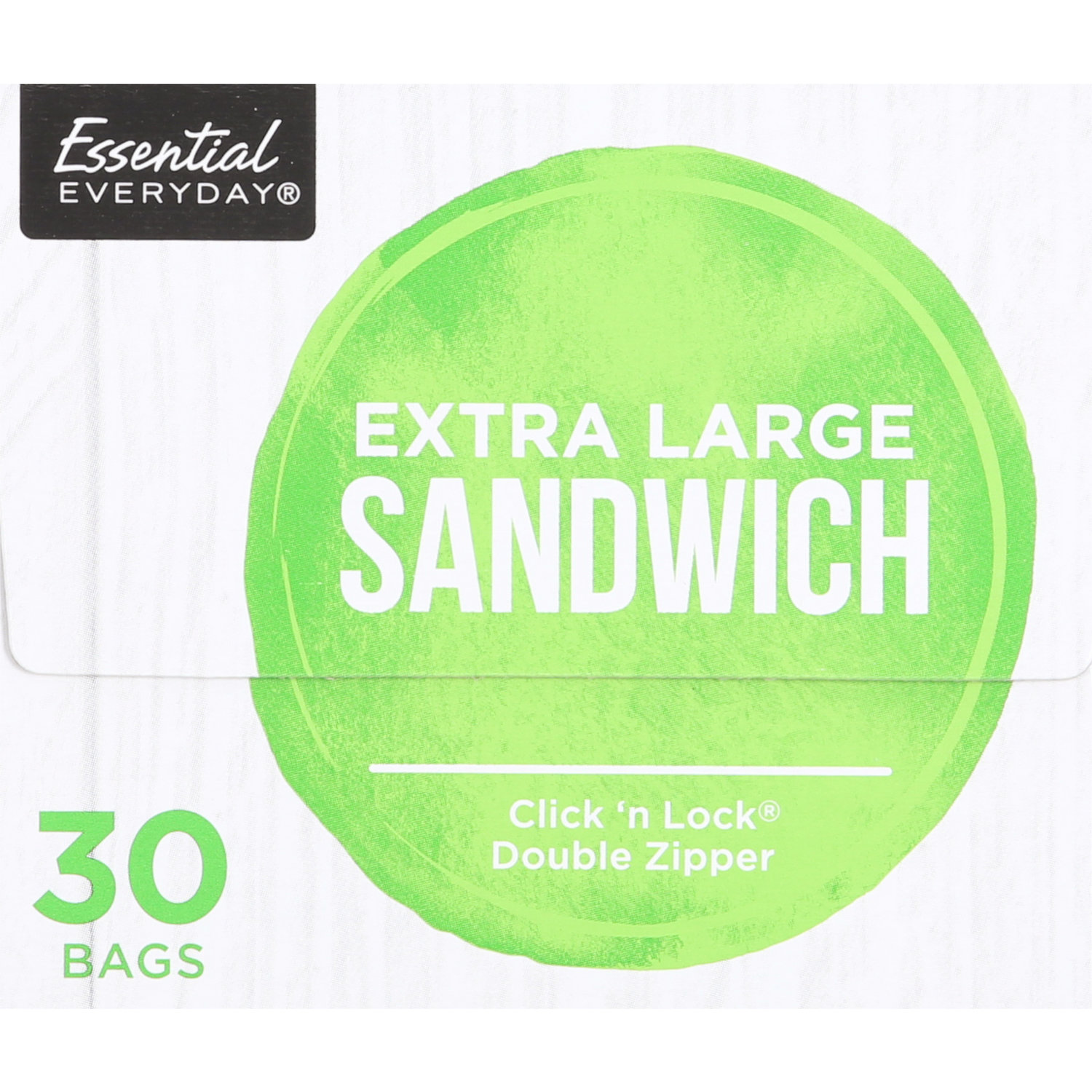 Essential Everyday Extra Large Double Zipper Sandwich Bags, Freezer, Storage  Bags