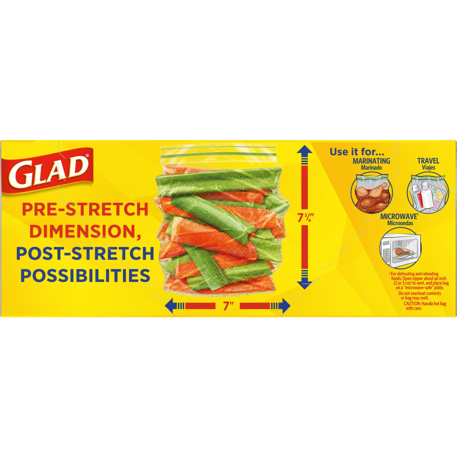 Glad Storage Quart Zipper Bags 12 bags