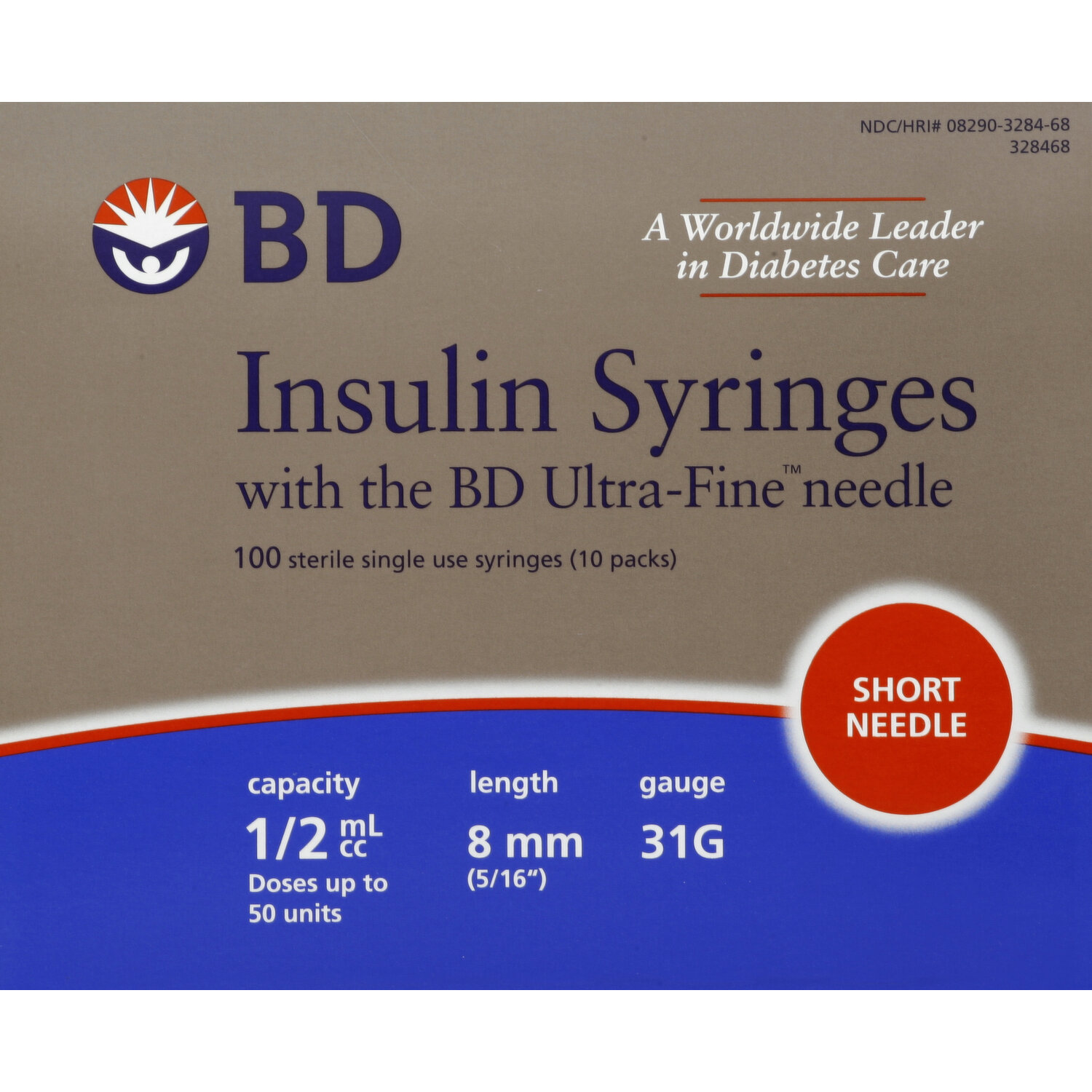 Insulin Syringes Single Use Short Needle 1 2 Ml Cc