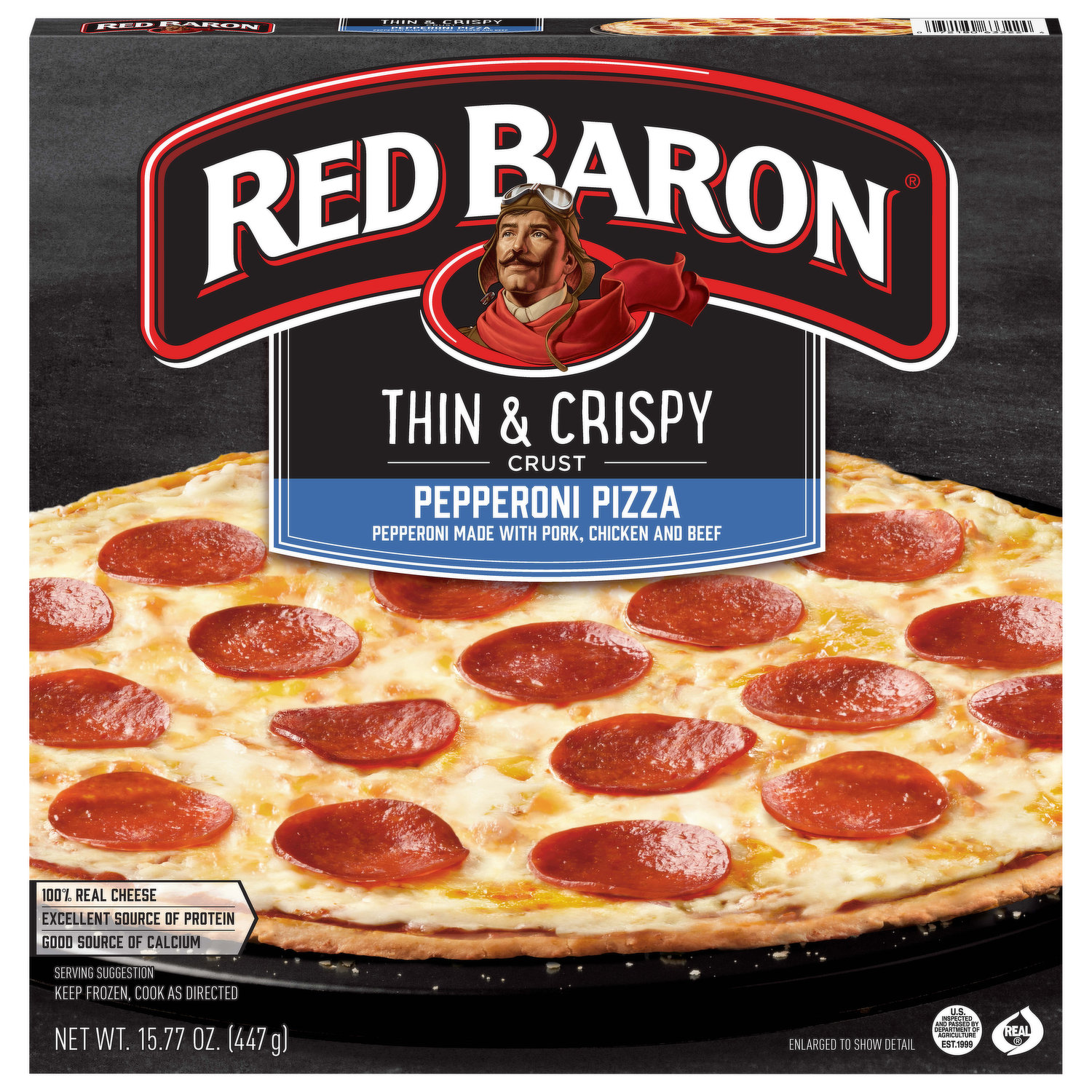 Red Baron Pizzas, Pepperoni, Deep Dish Singles