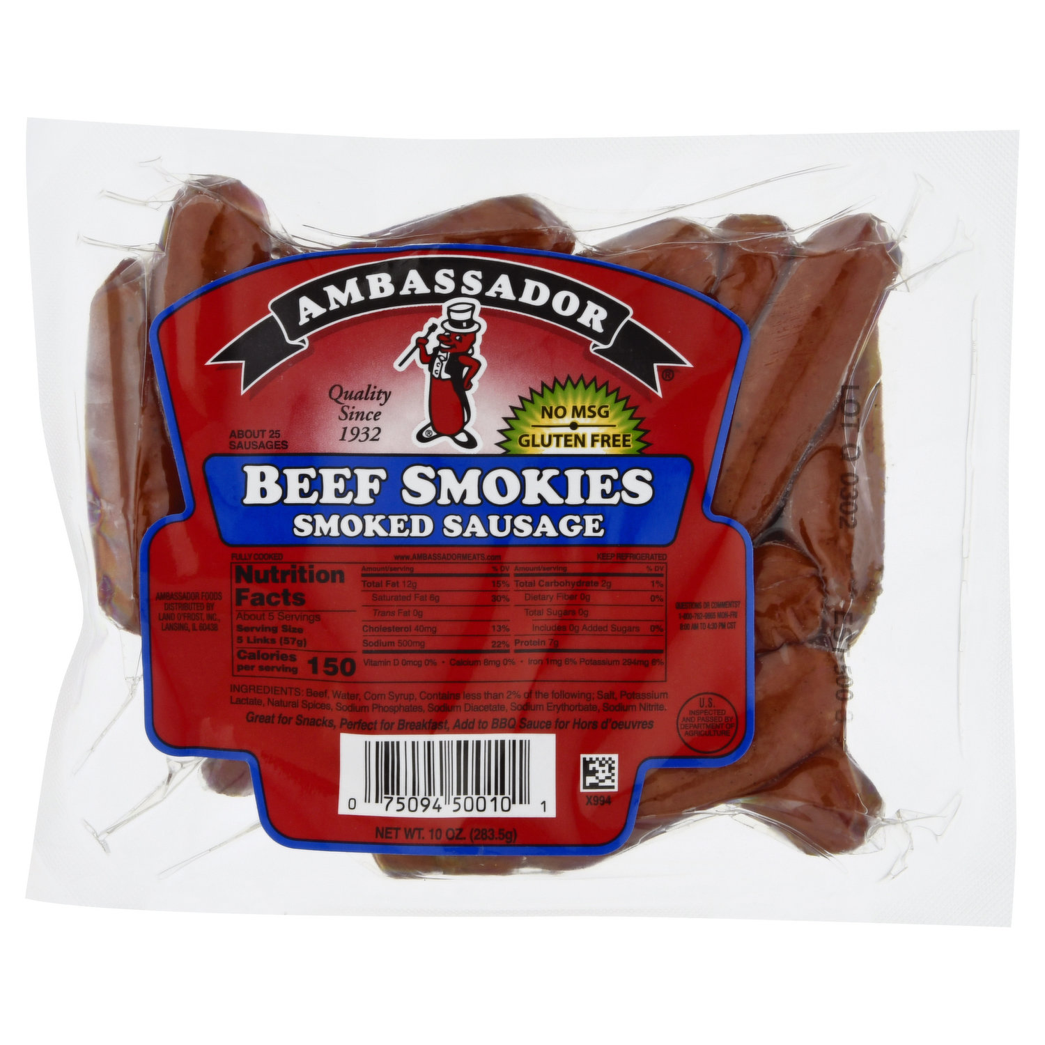 Smoked Swedish Potato Sausage [Minnesota Beef & Pork Spiced Links]