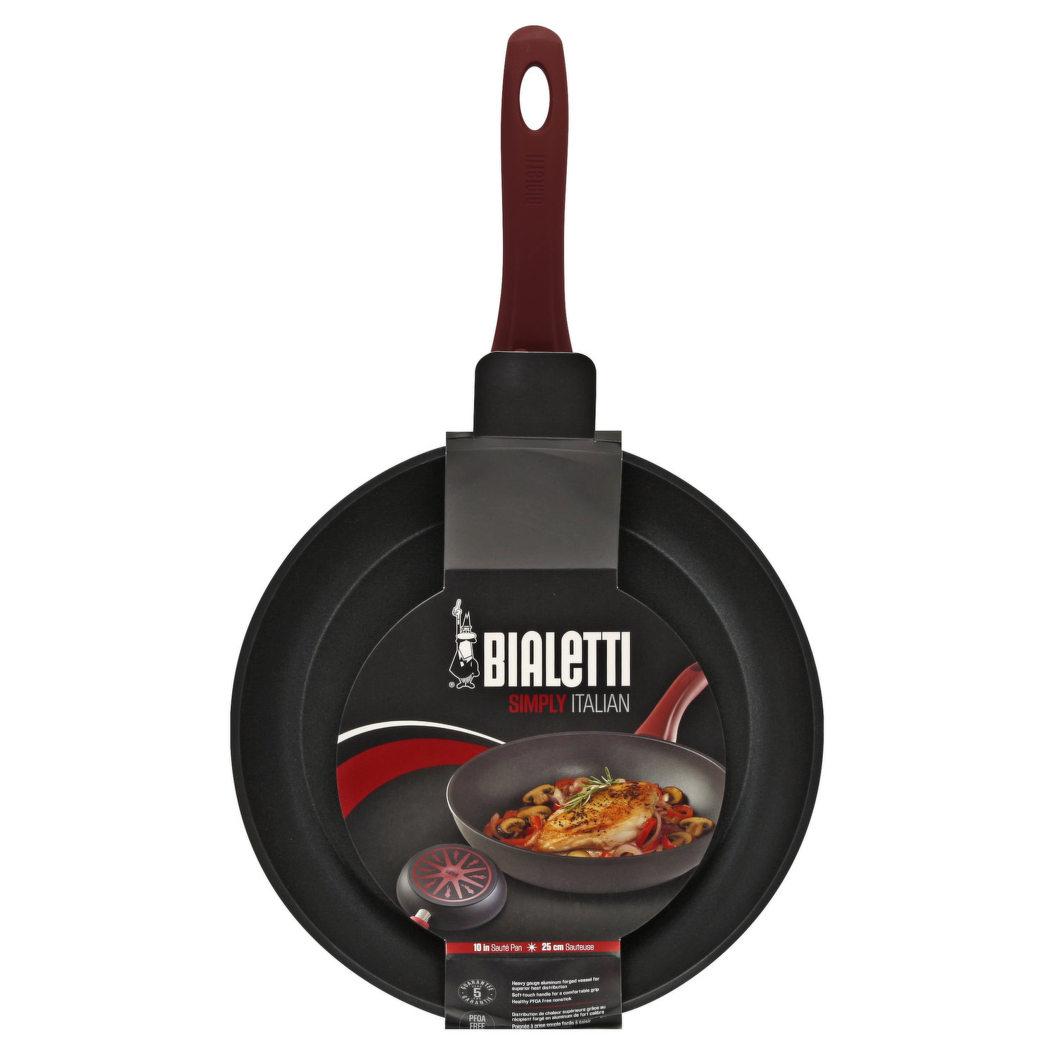 Bialetti Simply Italian Saute Pan, 12 Inch