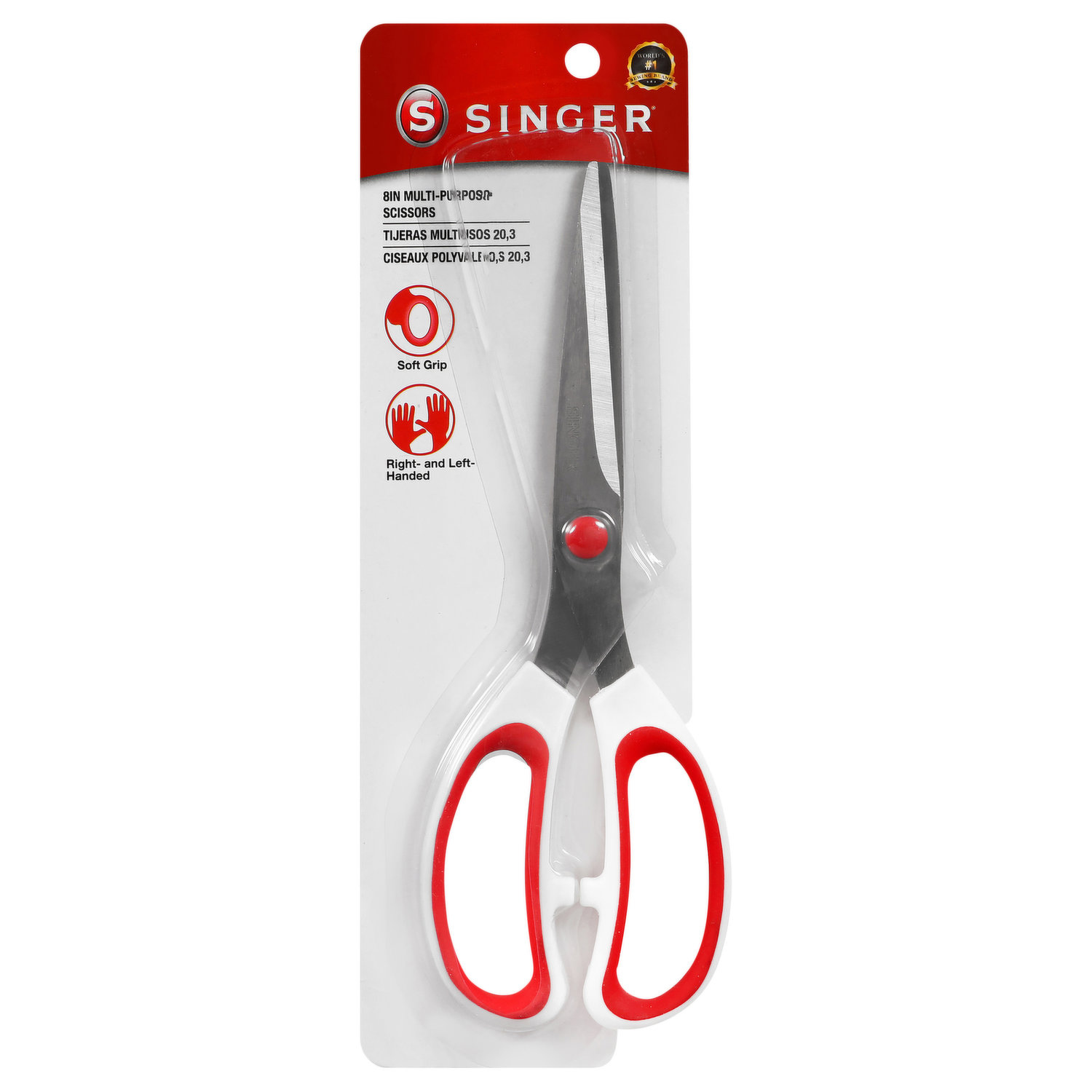 Scotch Multi-Purpose Scissors, Red/ Gray, 7.1