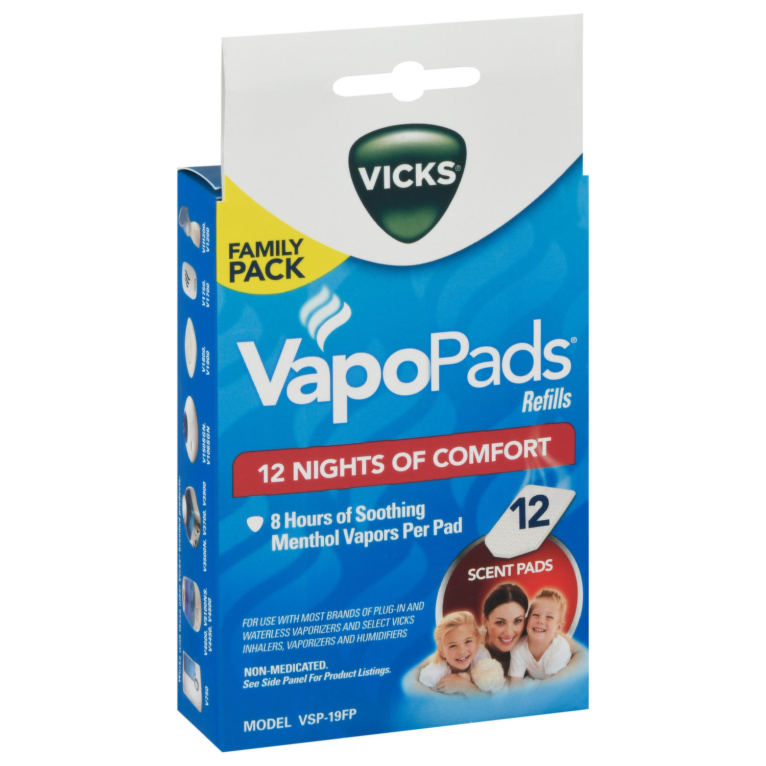 Vicks Soothing Menthol Vapors VapoPads 12 Pack for Humidifier