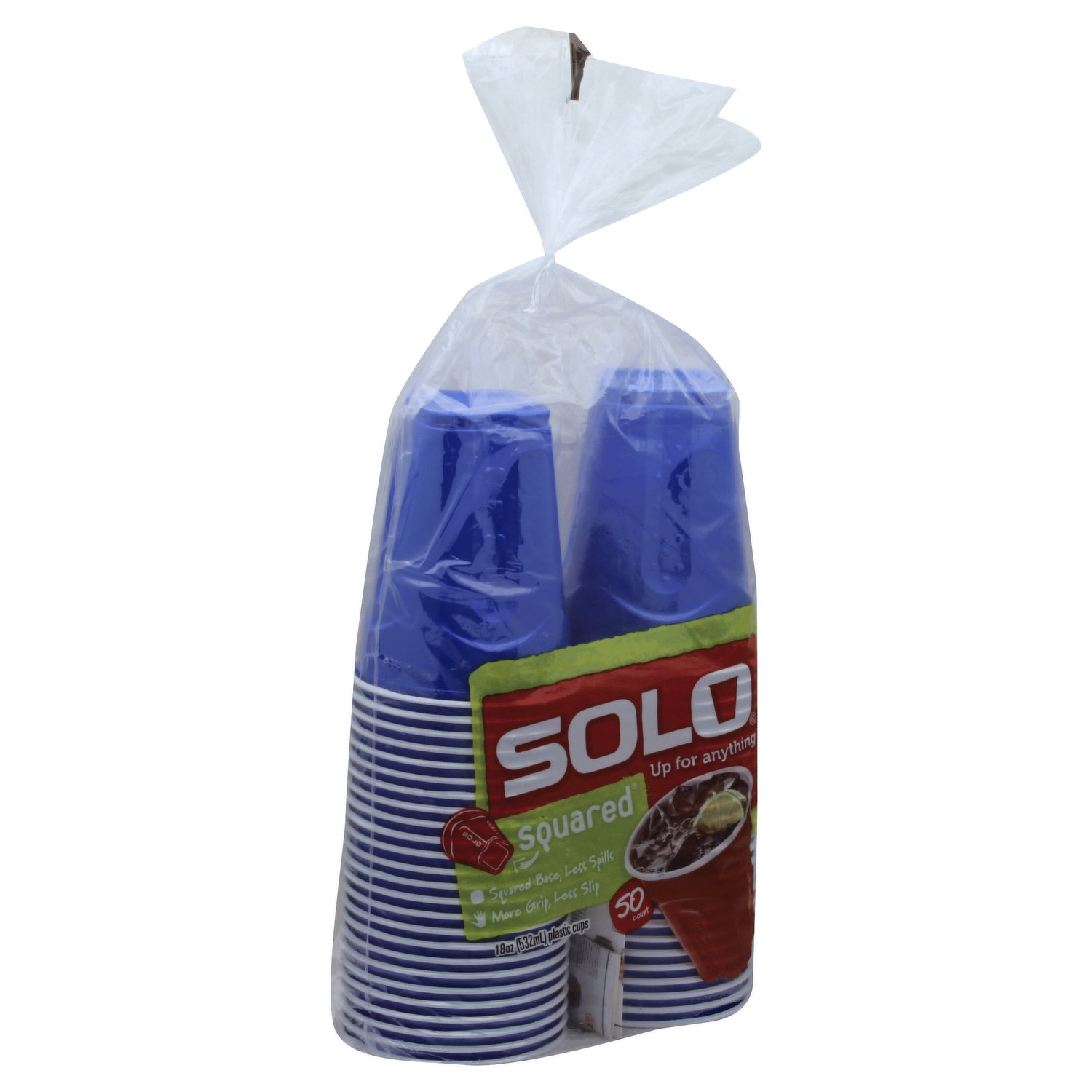 Solo 18 Oz. Squared Plastic Cups, 30 Ct., Disposable Tableware & Napkins, Household