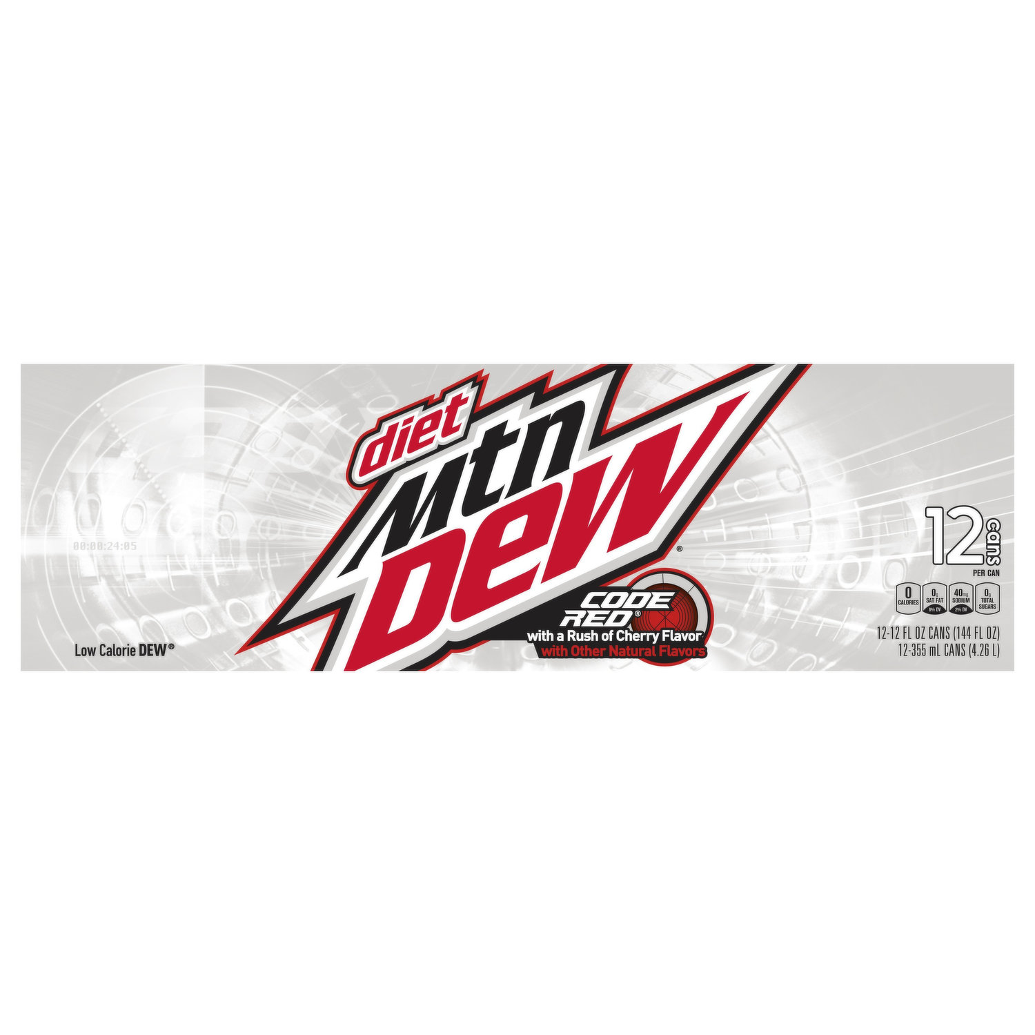 Diet Mtn Dew Soda Code Red