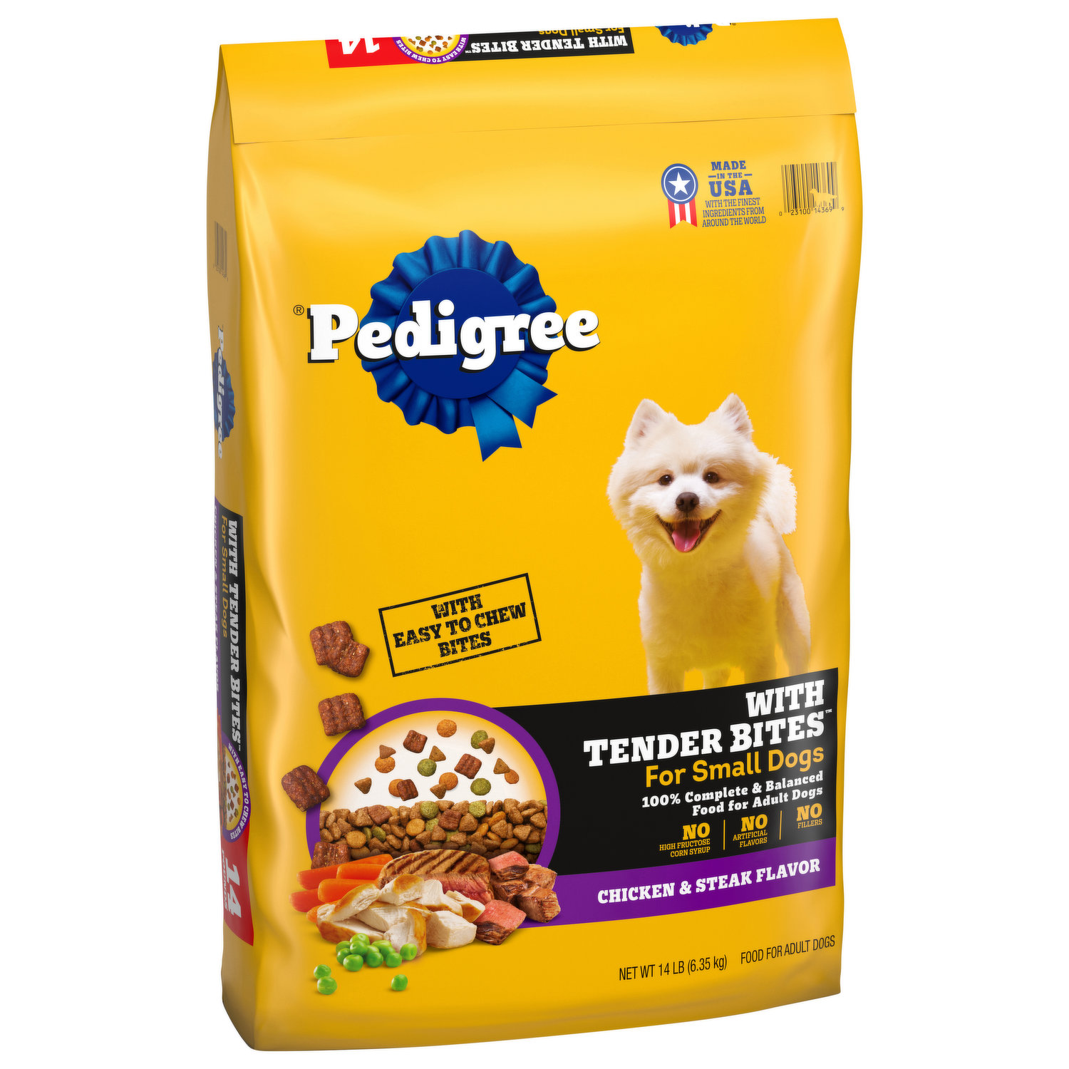 Pedigree Food for Dogs with Tender Bites Chicken Steak Flavor Adult