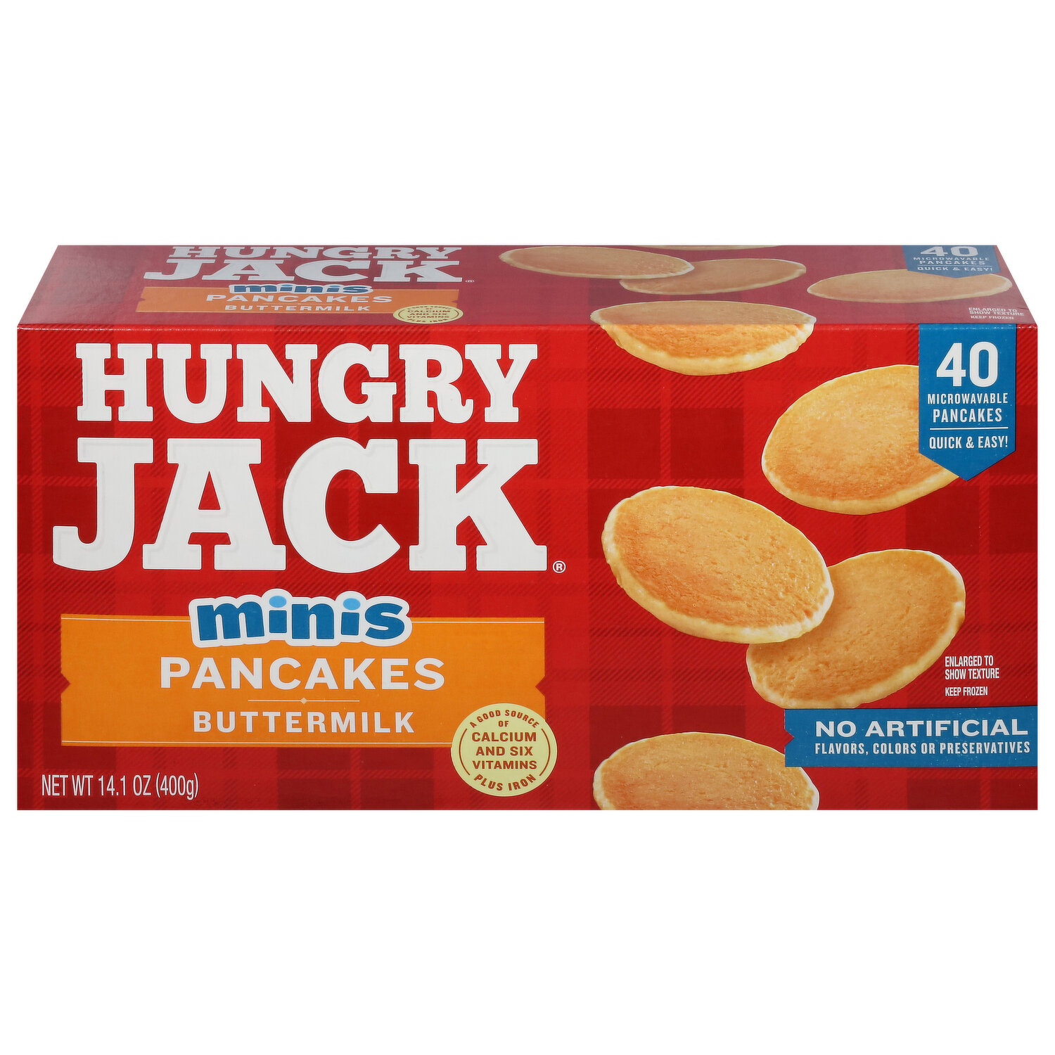 Hungry Jack Buttermilk Mini Pancakes, 1lb 12.2 oz, 80 Count Box (Frozen)