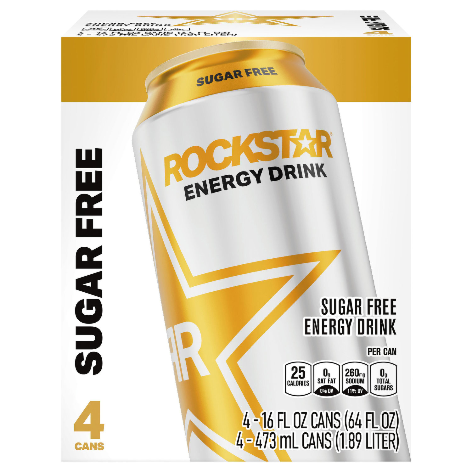 Rockstar Energy Drink, Sugar Free, Strawberry Peach 16 Fl Oz