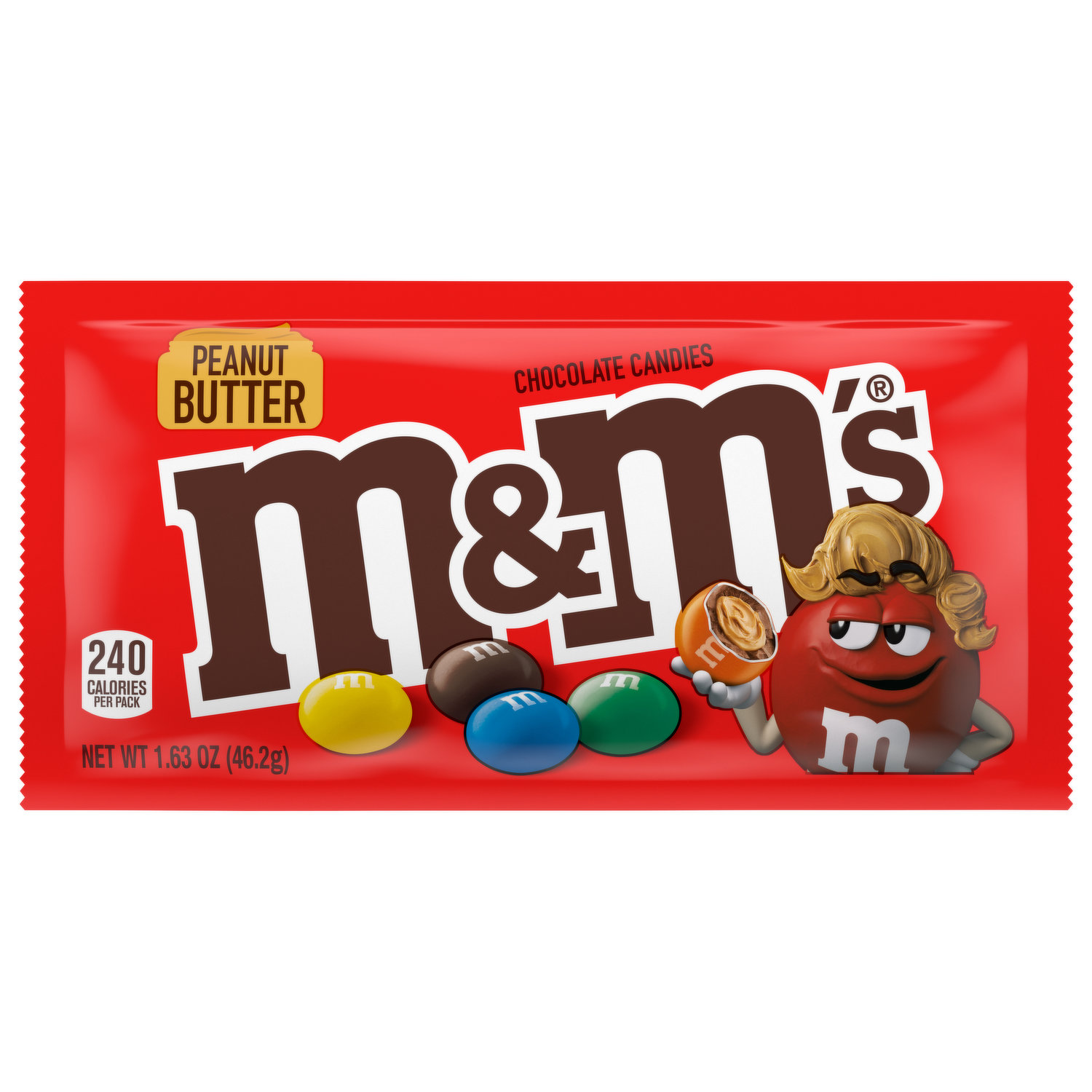 M&M's Peanut Butter Milk Chocolate Candy, 5.1 Oz Bag, Pantry