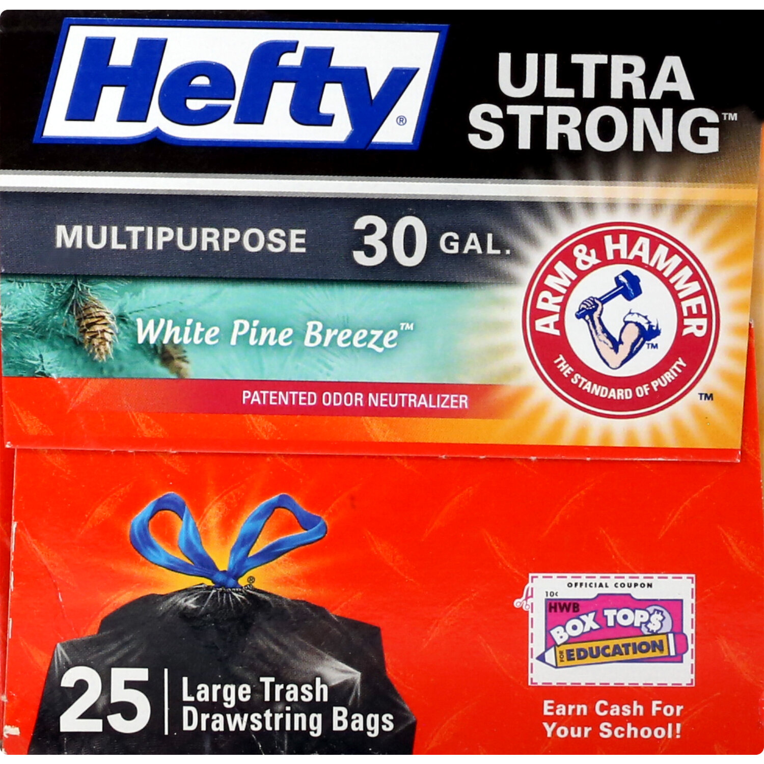 Hefty Ultra Strong Large White Pine Breeze Trash Bags - The Fresh Grocer