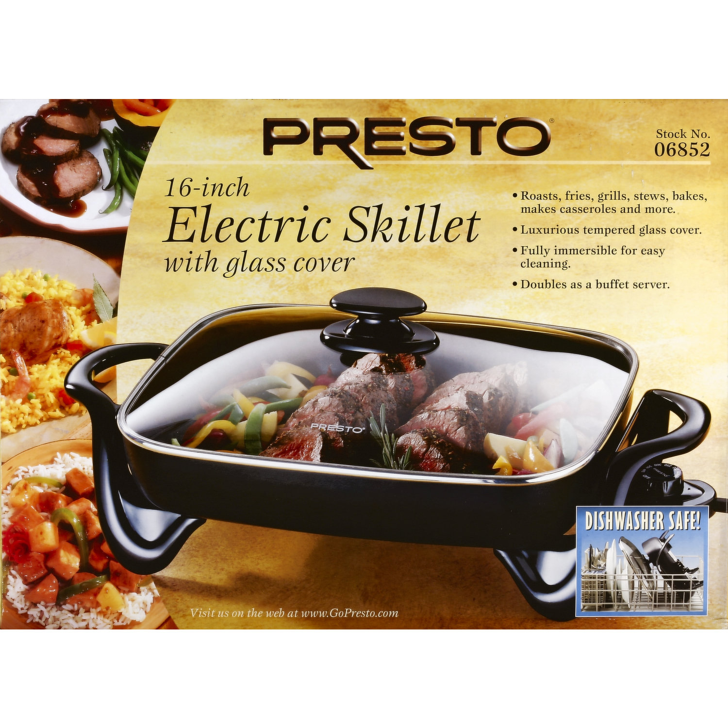 16-inch Electric Skillet with glass cover - Skillets - Presto®