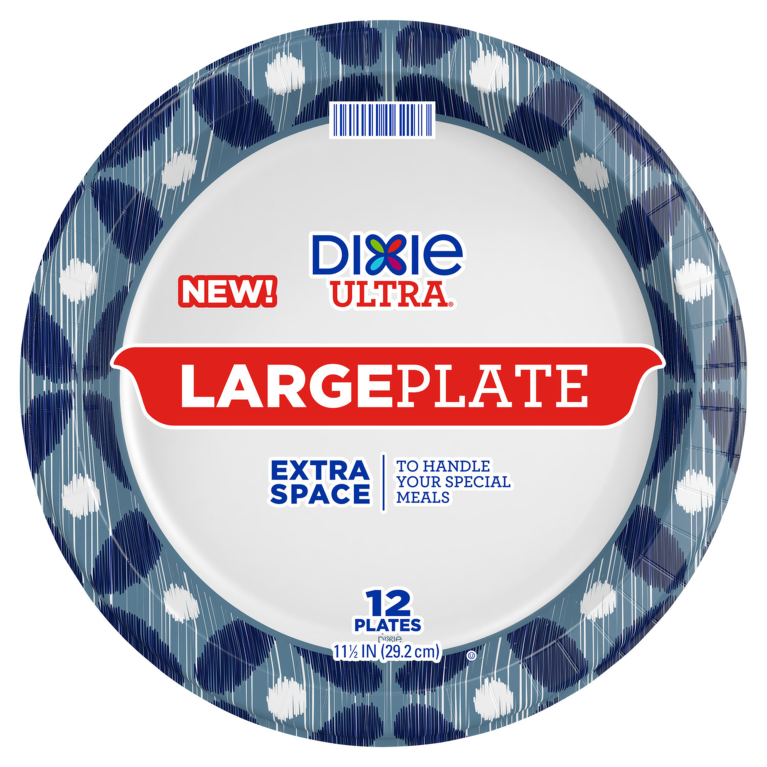 Dixie Ultra Paper Plates Soak Proof Shield Decorated 10 1/16 Inch