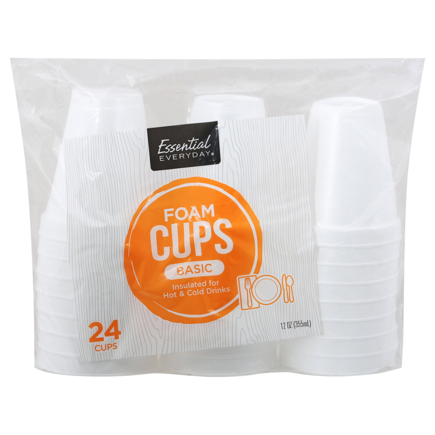 FOAM CUPS FOAM CUPS - FOAM CUPS FOAM CUPS - Foam Hot/Cold Cups, 24 oz