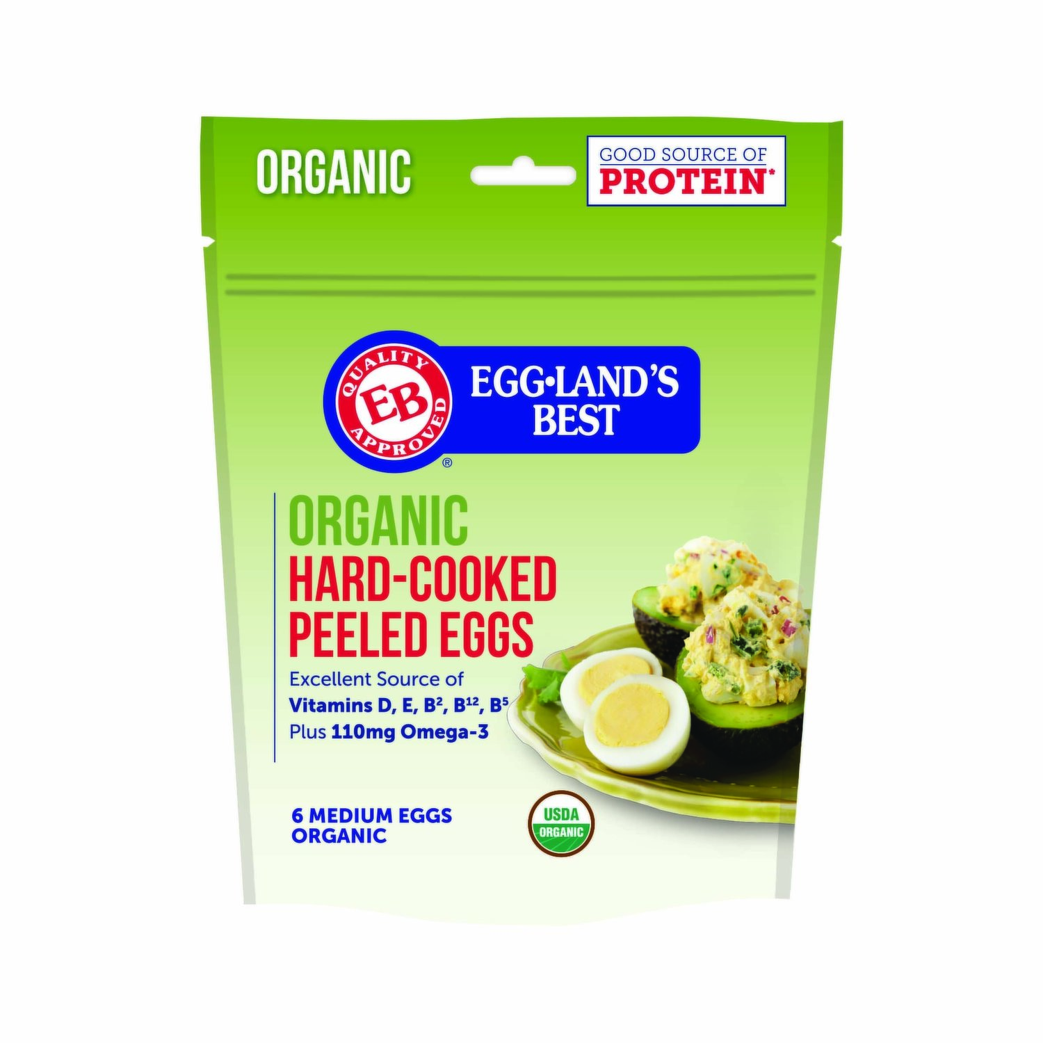 Eggs2go! 6 Hard Boiled Peeled Eggs