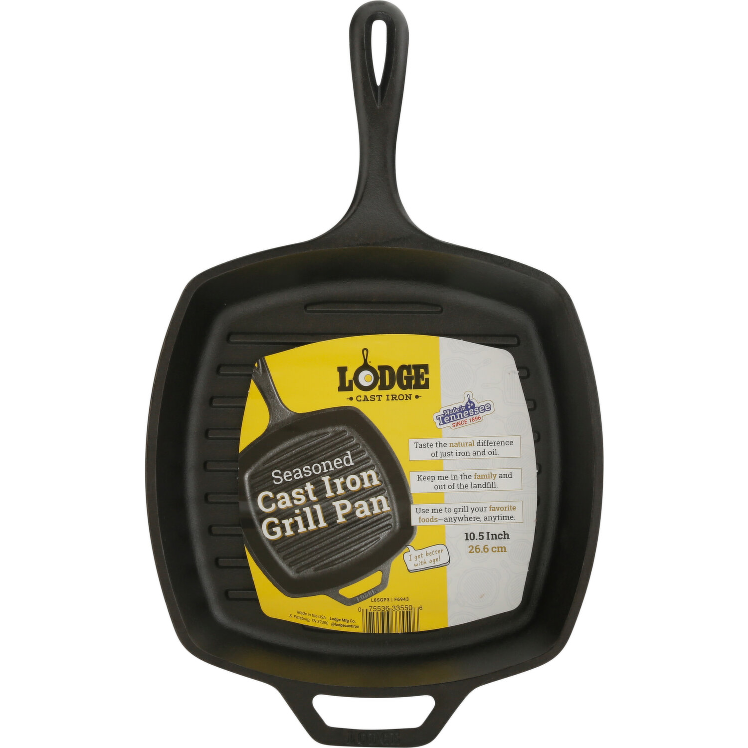 Lodge Mfg Co Lodge Cast Iron Grill Pan Skillet