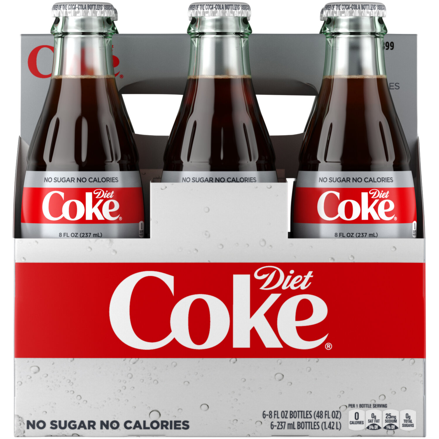  Coca-Cola Zero Sugar Glass Bottles, 8 fl oz, 6 Pack : Grocery  & Gourmet Food