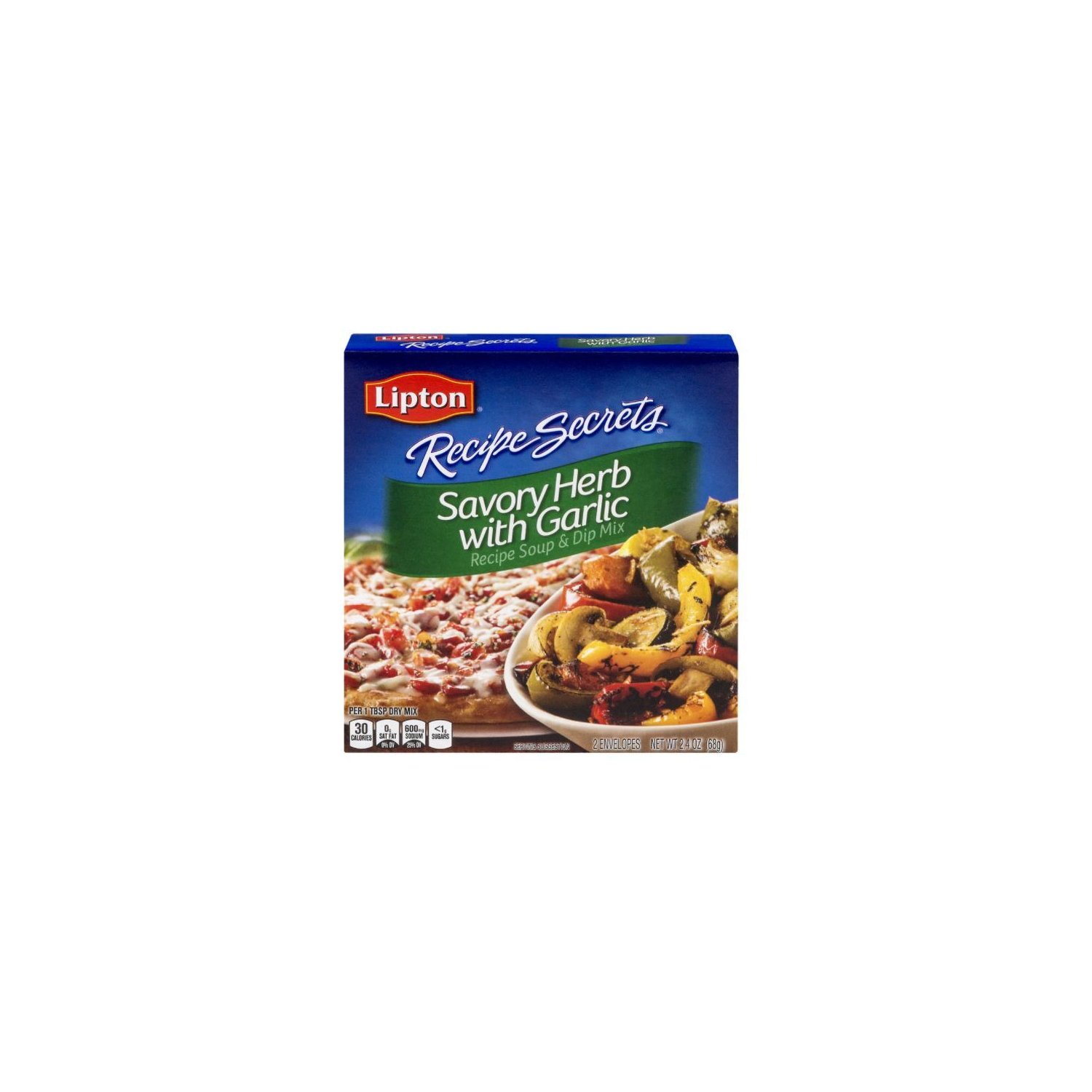 Lipton Recipe Secrets Soup and Dip Mix For a Delicious Meal Savory Herb  with Garlic Great With Your Favorite Recipes, Dip or Soup Mix 2.4 Ounce  (Pack