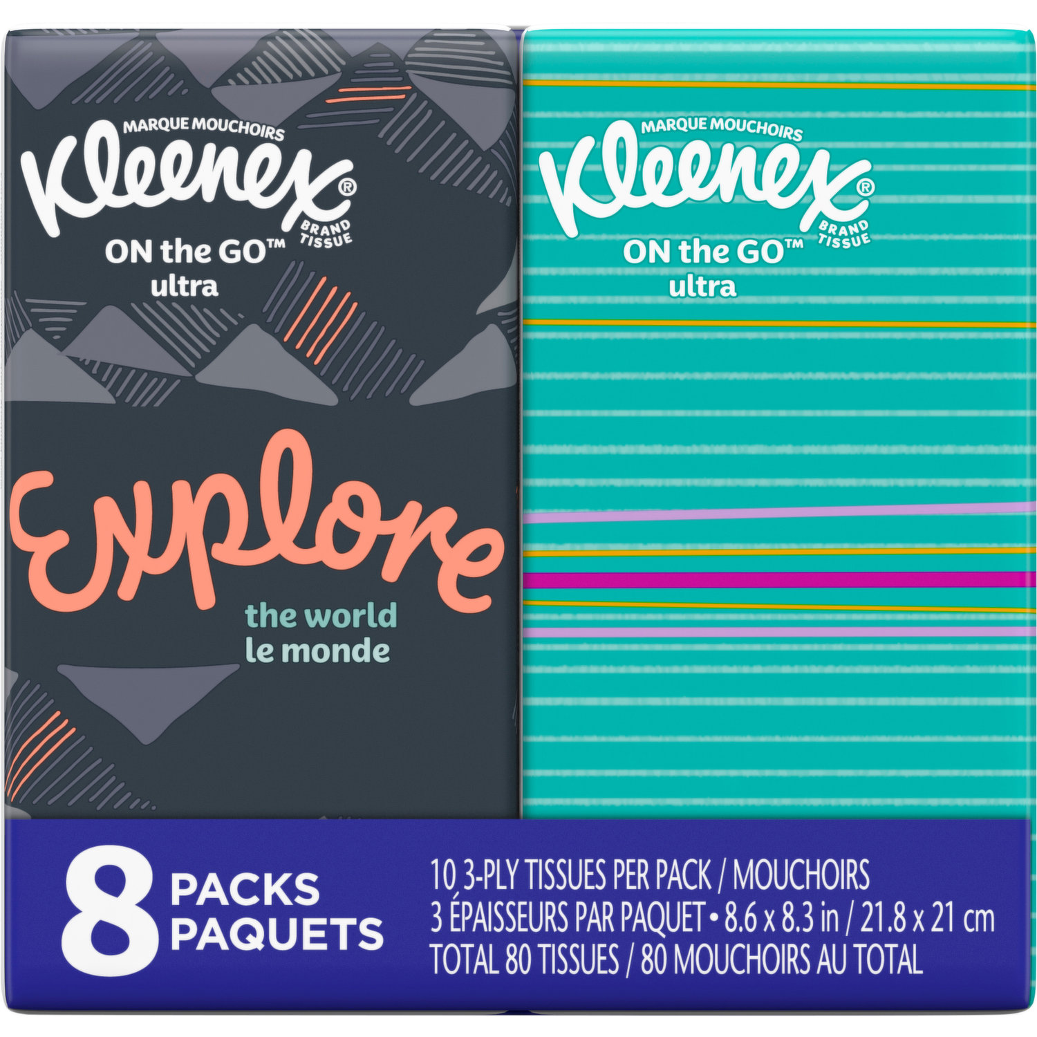 Paquet de 10×10 mouchoirs Kleenex