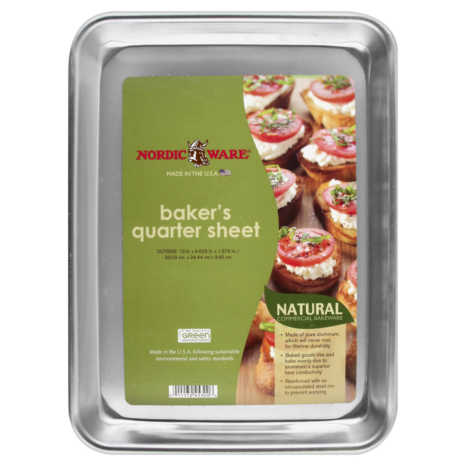 NORDIC WARE Naturals Series 45300 Baker's Quarter Sheet