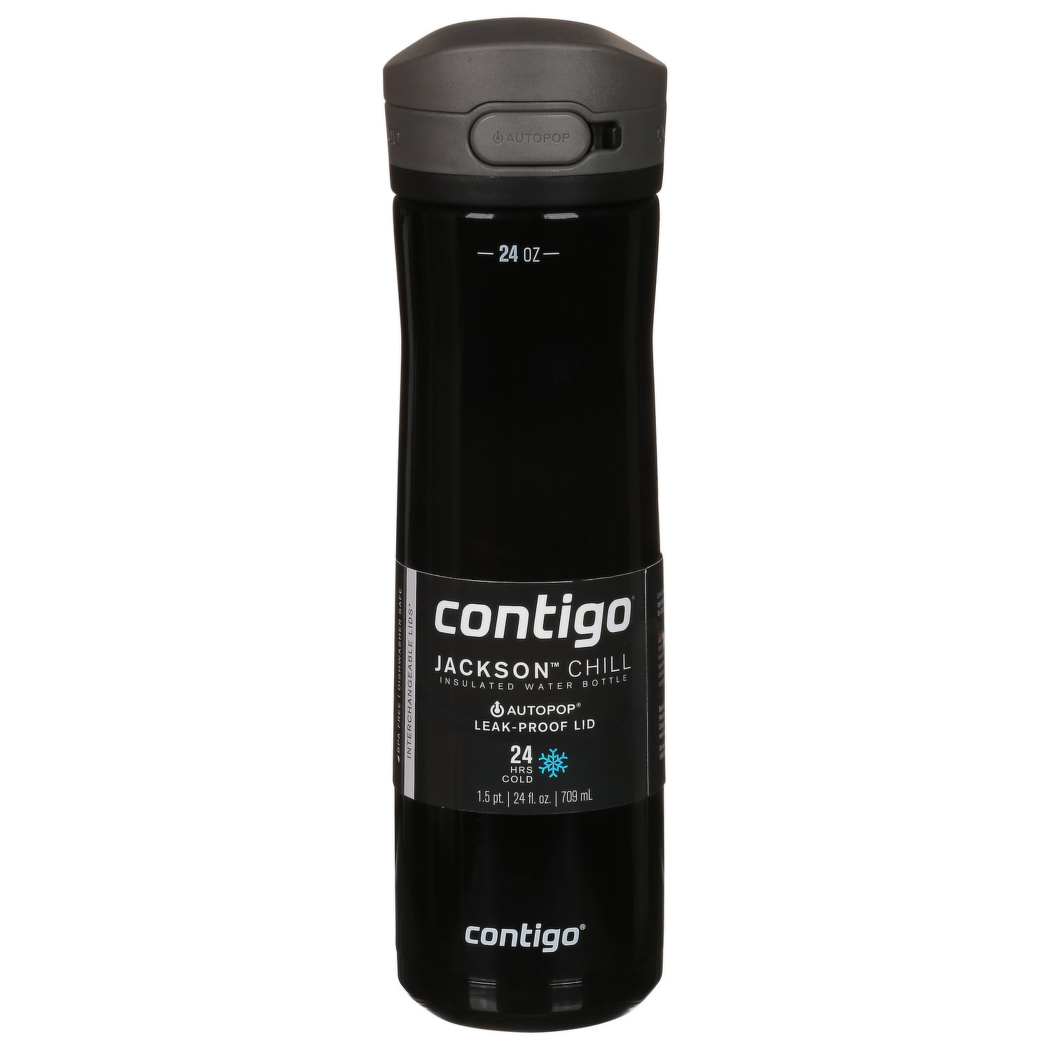 Contigo Jackson Chill Stainless Steel Water Bottle - Black, 1 ct