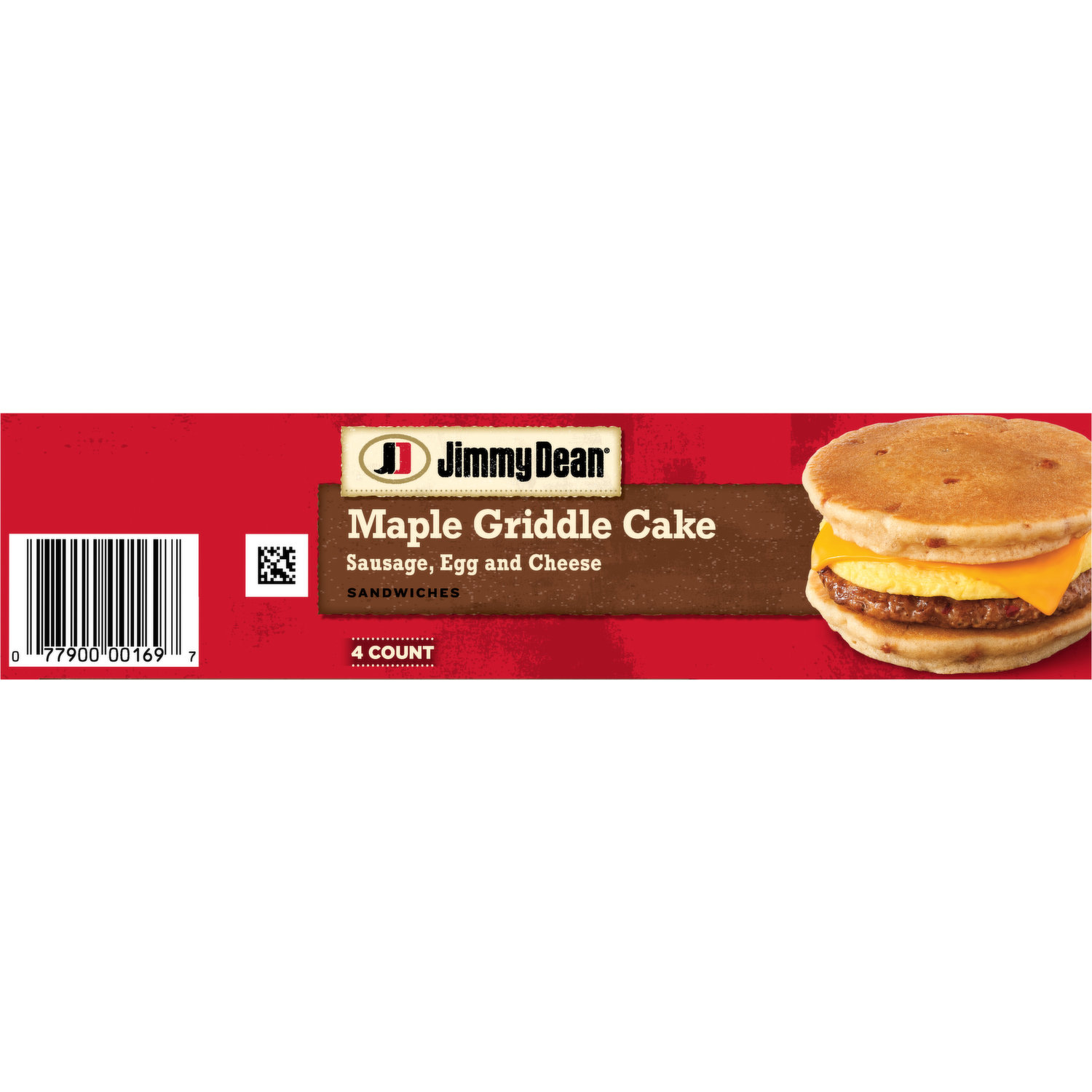 Griddle Cake Breakfast Sandwich with Sausage, Egg & Cheese